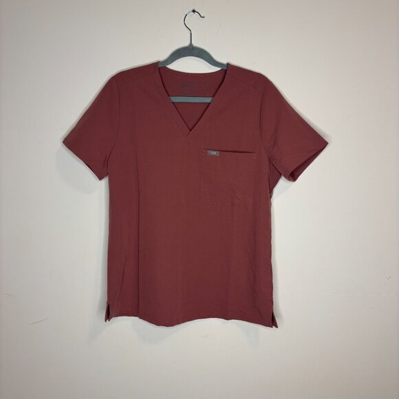 Figs Tops - FIGS Women's Catarina One-Pocket Scrub Top Mauve Pink - Medium